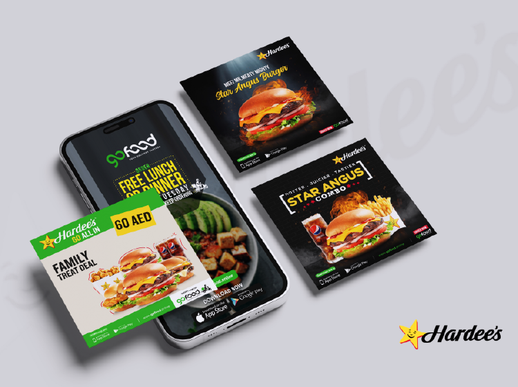 Among the social media designs I have created, this is one of my favorite projects—an Instagram and Facebook post design developed for Hardee's, focusing on strong visual appeal, brand consistency, and engaging marketing content.