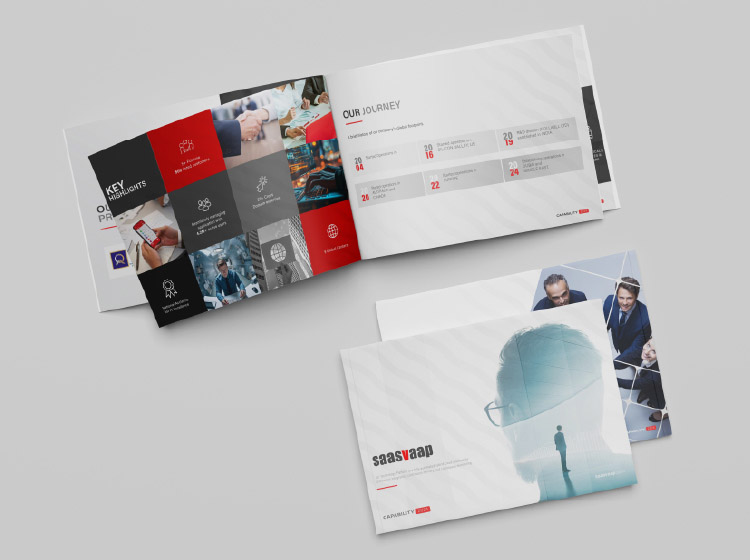 Freelance graphic designer portfolio presentation with branding and company profile design showcase